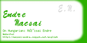 endre macsai business card